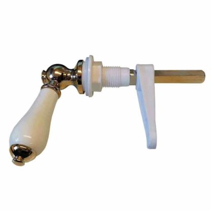 Heritage Gold Plated & White Porcelain Vintage Cistern Lever CPA00 (2)